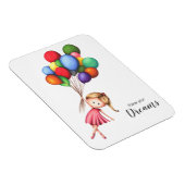 Farewell Girl mit Balloons Förderung Magnet (Rechte Seite)