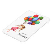 Farewell Girl mit Balloons Förderung Magnet (Linke Seite)