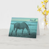 Farewell Good Bye Horse am Lake Michigan Karte (Gelbe Blume)