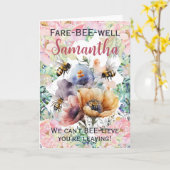 Farewell Goodbye Verlassend Blumenbiene Karte (Gelbe Blume)