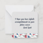 Farewell Note Card Mitteilungskarte (Rückseite)