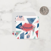 Farewell Note Card Mitteilungskarte (Vorderseite/Rückseite Beispiel)