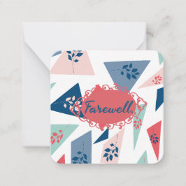 Farewell Note Card Mitteilungskarte