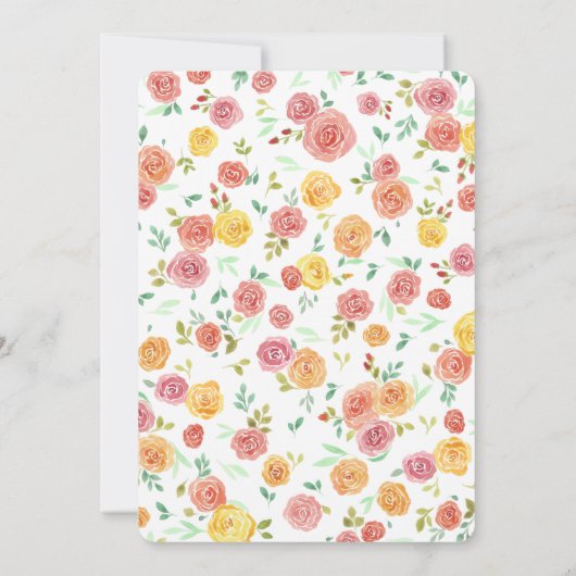 Farewell Party Blumenladen Einladung (Rückseite)