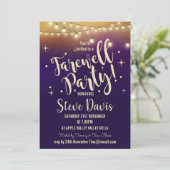 Farewell Party Einladung beleuchtet moderne Pensio (Stehend Vorderseite)