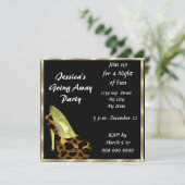 Farewell Party Einladung Card Auf Wiedersehen schw (Stehend Vorderseite)