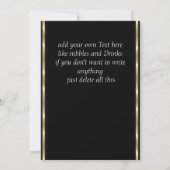 Farewell Party Einladung Card Good Bye Black (Rückseite)