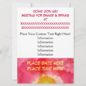 FAREWELL Party Einladungen Karten Rosa Mohn (Rückseite)