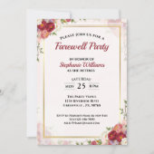 Farewell Party Elegantes Bouquet Einladung (Vorderseite)