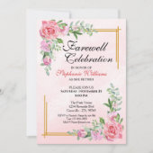 Farewell Party Flora Klassisches Elegant Einladung (Vorderseite)