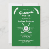 Farewell Retirement Golf Clubs Wreath Themed Party Einladung (Vorderseite)