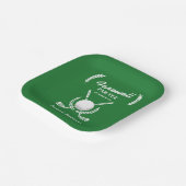 Farewell Retirement Golf Clubs Wreath Themed Party Pappteller (Gewinkelt)