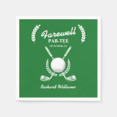 Farewell Retirement Golf Clubs Wreath Themed Party Serviette (Vorderseite)