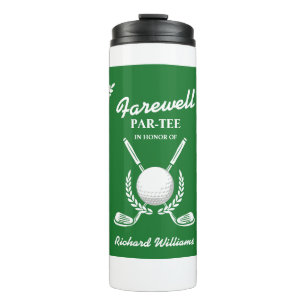 Farewell Retirement Golf Clubs Wreath Themed Party Thermosbecher