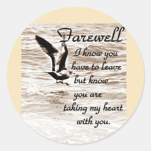 Farewell_ Runder Aufkleber (Vorderseite)