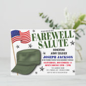 Farewell Soldier Party Einladung (Stehend Vorderseite)