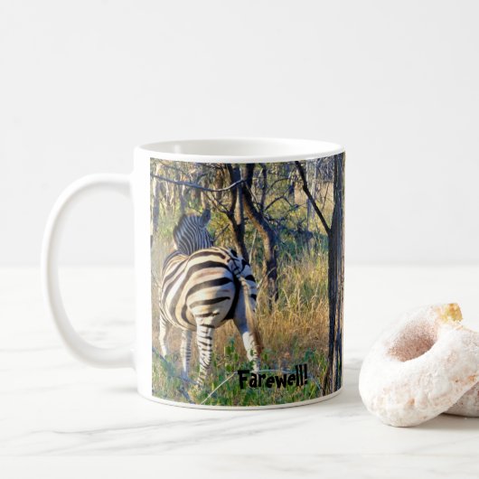 Farewell Südafrika Zebra-Tasse Kaffeetasse (Mit Donut)