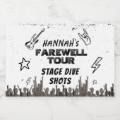 Farewell Tour Punk Rock Alkoholflaschenetikett (Einzelnes Label)