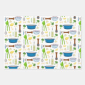 Farfalle Bow Krawatte Pasta mit Knoblauch und Lemo Geschenkpapier Set (Vorderseite)