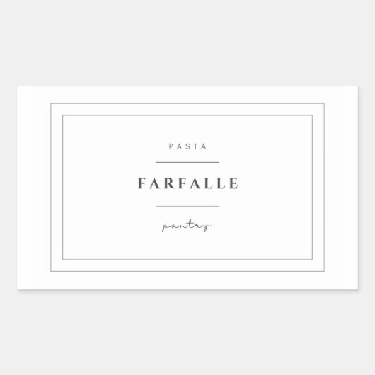 Farfalle Pasta Label Stickers (Vorderseite)