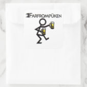 farfrompüken quadratischer aufkleber (Tasche)