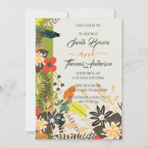 FARFUL GREEN BOHO FLORAL EINLADUNG