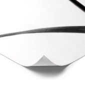 Fargesia sp. Bambus in Schwarz und Weiß Poster (Ecke)