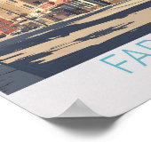 Fargo City North Dakota Reiseplakat Poster (Ecke)