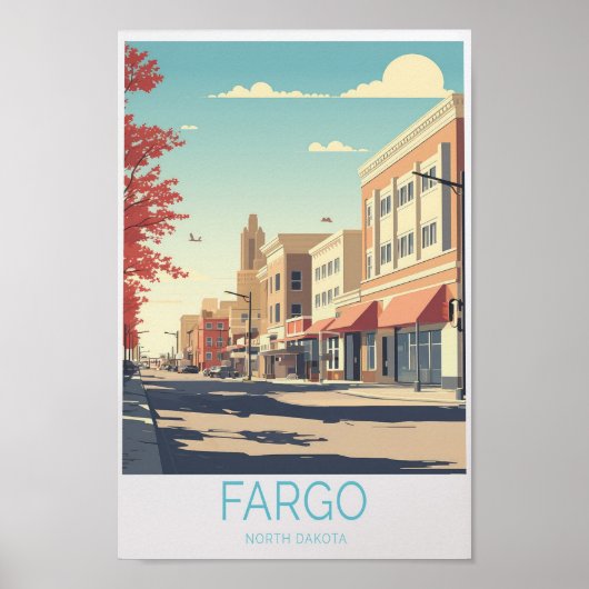 Fargo City North Dakota Reiseplakat Poster (Vorne)
