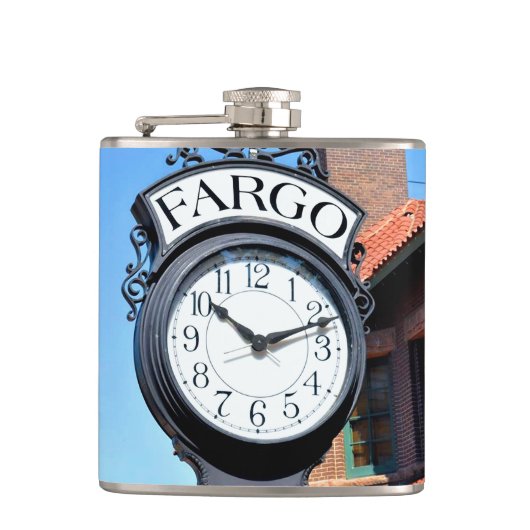 Fargo Clock Flachmann (Vorderseite)