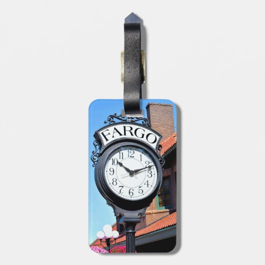Fargo Clock Gepäckanhänger (Rückseite vertikal)