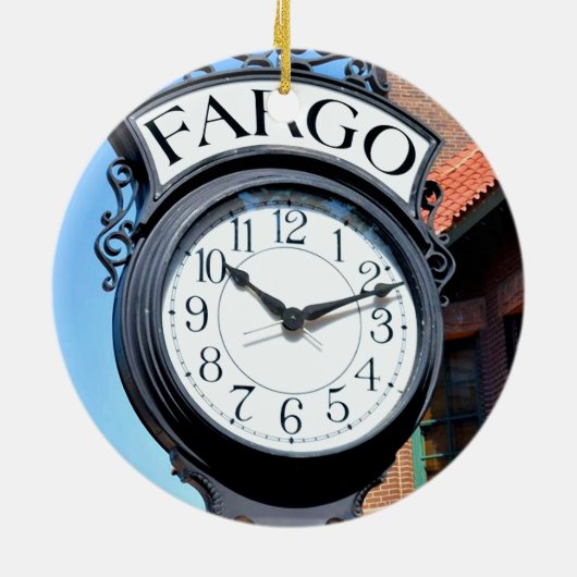 Fargo Clock Keramik Ornament (Hinten)