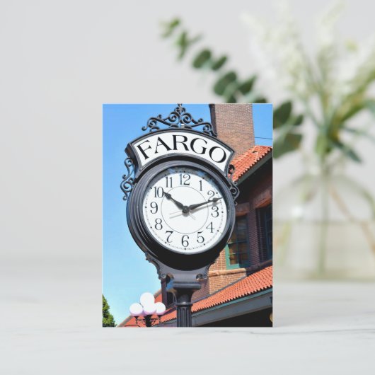 Fargo Clock Postkarte (Stehend Vorderseite)