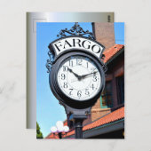 Fargo Clock Postkarte (Vorne/Hinten)