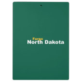 Fargo, North Dakota Clipboard Klemmbrett (Rückseite)