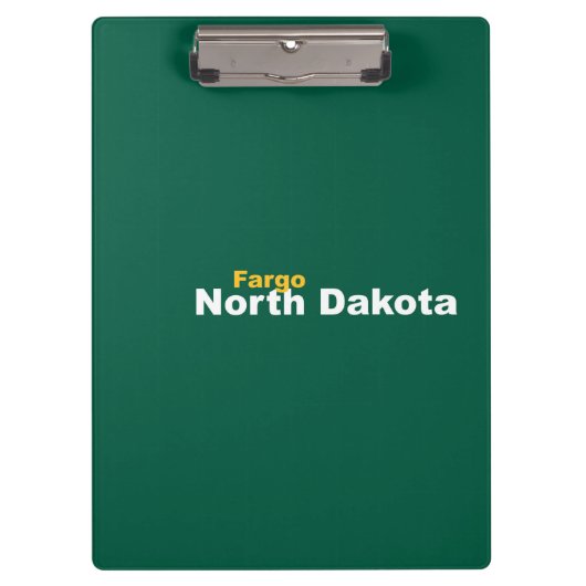 Fargo, North Dakota Clipboard Klemmbrett (Vorderseite)