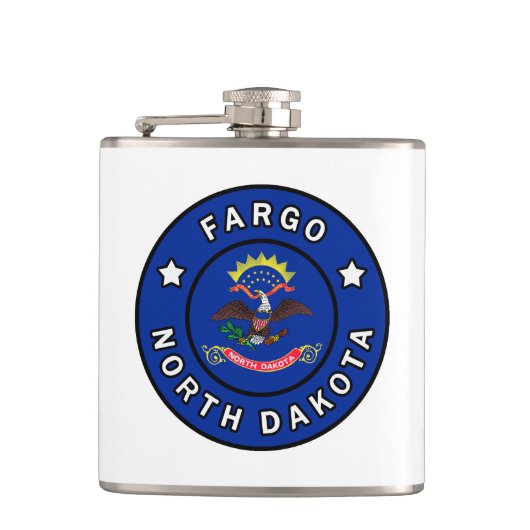 Fargo North Dakota Flachmann (Vorderseite)