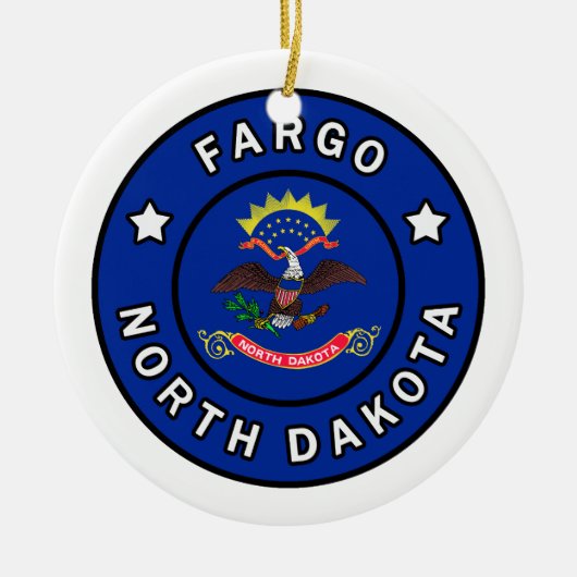 Fargo North Dakota Keramik Ornament (Vorne)