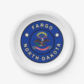 Fargo North Dakota Pappteller (Vorderseite)