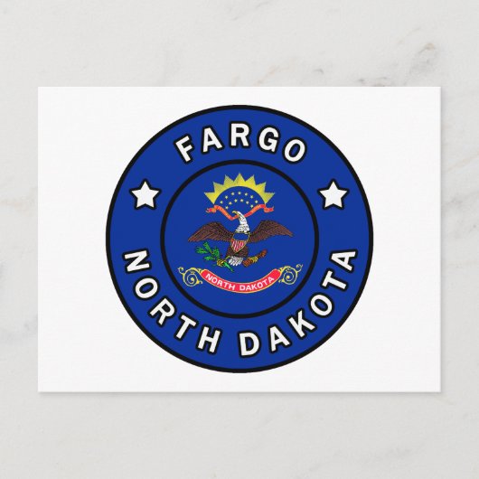 Fargo North Dakota Postkarte (Vorderseite)