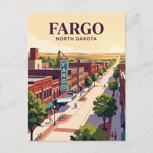 Fargo, North Dakota Postkarte (Vorderseite)