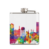 Fargo North Dakota Skyline Flachmann (Rückseite)