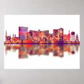 Fargo North Dakota Skyline Poster (Vorne)