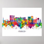 Fargo North Dakota Skyline Poster (Vorne)