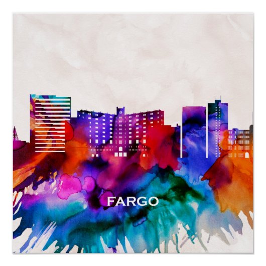 Fargo Skyline Poster (Vorderseite)