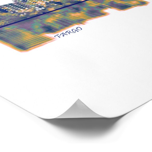Fargo Skyline Poster (Ecke)