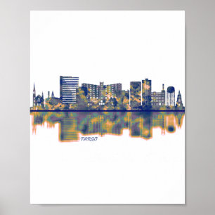 Fargo Skyline Poster