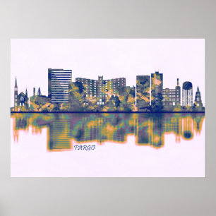 Fargo Skyline Poster