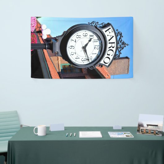 Fargo-Uhr Banner (Messeveranstaltung)