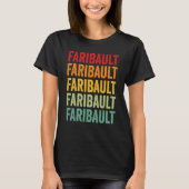 Faribault County Minnesota Rainbow Text Design T-Shirt (Vorderseite)